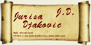 Juriša Đaković vizit kartica